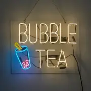 20" Bubble Tea Store Acrylic Neon Lamp Sign Light Shop Drink Food Wall Decor