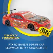 FTX RC BANZAI E-DRIFT CAR RED w/battery & charger RTR *IN STOCK*