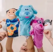 Melissa & Doug Blue's Clues & You! Hand & Finger Puppets 5 Pieces Gift Set NIB