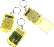 [Angoily] 3pcs Mini Calculator Key Chain Hand Button Calculator Miniature Rings Server Notepad Fidget Small Notebooks Notebook Keychain Mini Electronic Charm Key Holder Pen Abs Orange