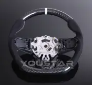 WHITE Line CARBON FIBRE Alcantara Steering Wheel for MINI F54 F55 F56 F57 F60 (for: Mini)