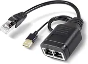 Male 1 to 2 Adapter Cable Network Hundred Megabit Network Sharer RJ45 Multifunctional 1 to 2 Network Splitter Easy Install Easy to Use