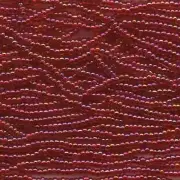 Czech Seed Beads 11/0 Transparent Ruby AB 31026 (6 strand hank) Glass