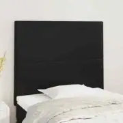 King Size Bed Faux Leather Headboard 2pcs Bedhead Head Board Black 100cm 200cm