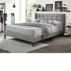 Devonport Queen Size Fabric Bed Frame – Grey