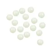 200Pcs 10mm Dia Round Soft Plastic Glow Fishing Beads Tackle Tool, White