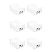 6x Boxsweden Crystal Food Storage Container w/ Carry Handle 34.5x25cm Large CLR