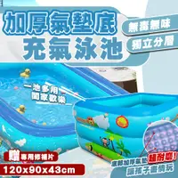 在飛比找PChome24h購物優惠-三環加厚充氣游泳池 130cm D40003