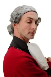 Wig Quality Wig Men's Theatre Baroque Lord Aristocrat Nobleman Dark Grey