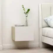 Bedside Cabinets 2 pcs White and Sonoma Oak 40x30x30 cm Chipboard