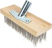 BESPORTBLE Stainless Steel Floor Scrub Brush with Stiff Bristles Durable Deck Cleaning Tool for Tough Stains and Grout Removal Versatile Home Cleaning