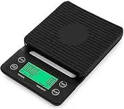 Electronic Scales Digital Kitchen Scales Mini Food Scales Electric Cooking Scales Back-Lit LCD Display Peeled and Timing Features for Ingredients Jewelry Coffee Chiristmas Gift (Black 5kg/0.1g)