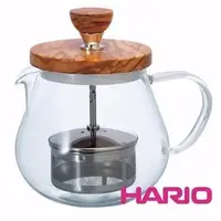 在飛比找PChome24h購物優惠-【HARIO】橄欖木濾壓茶壺450ml TEO-45-OV