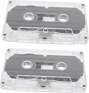 Gatuida 2pcs Low Noise Cassette Tapes Blank Audio Cassette Tape 30 Minute Green