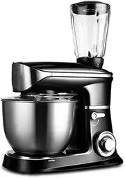 Electric Stand Mixer for Baking with 6.5L Bowl 6 Speeds with Pulse Function Standing Food Mixer Beater Includes K-Beater, Dough Hook & Whisk for Kitchen Baking Cake Egg Cream 1300W (Color : Black MUL