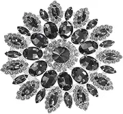 Gogogmee Creative Rhinestone Patch for Clothing Bags and Hats Decorative Applique for Craft Projects Simple to Use Repairing Clothing Grey Design