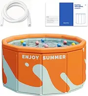 Folding Swimming Pool, Non-Inflatable Bathing Pool, 70.87in Outdoor Kids Paddling, Easy Setup Materials, Spacious Design for Backyard, Garden, Patio Use