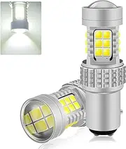 Fenikso 1157 Led Bulb 12V Super Bright Low Power 1157 2357 2057 7528 BAY15D LED Bulbs with Projector Replacement for Stop Tail Brake Lights,White,Pack of 2