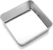 Joyfair 6 inch Cake Tin, Stainless Steel Square Baking Tin/Small Roasting Pan...