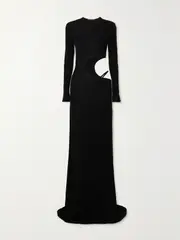 [ZEYNEP ARCAY] ZEYNEP ARCAY - Cutout Jersey Maxi Dress - Black - US12 US 12 Black