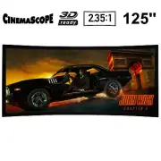 Visualax 125" inch Fixed Frame Acoustic Transparent Curve Projector Screen2.35:1