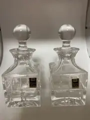 Perfume Bottles, Crystal, Kristall Krista, Square Crystal Bottles, Set Of 2