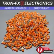 1000Pcs E6018 10AWG 6mm² Orange Insulated Ferrule Bootlace Terminals Crimp