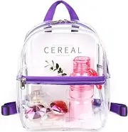 Keepcross Small Clear Stadium Backpack Mini - Cute Platic Clear Bag Stadium Approved