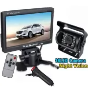 WIRED 7" MONITOR REVERSING CAMERA REAR VIEW KIT 12V 24V TRUCK,CARAVAN, Boat,VAN