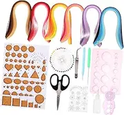 DECORNIJIA 1 Set DIY Paper Quilling Strips Set Art Paper Confetti Crafting Tool for Home School Handmade Material for Creative Projects and Beginner Hobbies