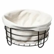 5five Simply Smart Bread Basket Bistro with Fabric Bag Storage Basket Steel 2...