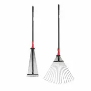 Telescopic Handle Adjustable Garden Lawn Leaf Rake
