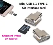 Mini Type-C Micro SD TF Memory Card Reader OTG Adapter Type C 3.1 Portable USA