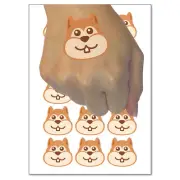 Peeking Chipmunk Temporary Tattoo Water Resistant Fake Body Art Set