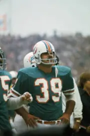 Super Bowl VIII, Miami Dolphins Larry Csonka on sidelines du - 1974 Old Photo