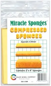 Color Wheel Miracle Sponges Compressed Sponges 4/Pkg-3"X4" A100