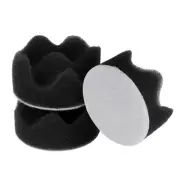 3pcs Buffing Sponge Pads 2" Polishing Wheel Waffle Finishing Grip Pad, Black