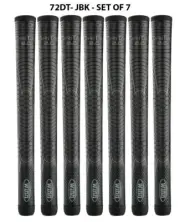 Set of 7 -Winn DRI-TAC 2.0 OVERSIZED Jet Black Golf Grip - 72DT-JBK