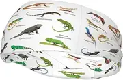 [WURTON] Different Types of Lizard Print Sports Sweatband - Multi-Use Headbands for Kids, Men Women, Moisture Wicking Non-Slip