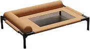 Ｂｅｓｇａ Elevated Pet Bed Raised Cot Portable Cooling Indoor Outdoor Hammock Cat Dog Bed for Dogs Cats Kitten Small Pets Rabbits, 83cmx63cmx17cm