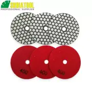 6pcs 4 inch #400 dry Resin Bond Diamond Sanding Discs Polishing Pads for Stones