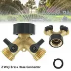Heavy Duty 2 Way Brass Tap Adaptor Y Splitter for Washing Machine & Garden Hose