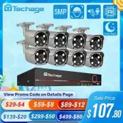 8CH 5MP HD POE CCTV Security Camera System Home Video Surveillance NVR Kit