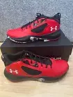 UNDER ARMOUR LOCKDOWN 6 Mens US 13 Basketball Shoes Red Black 3025616-600