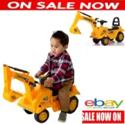 Kids Ride on Bulldozer Scooper Outdoor Sandpit Toy Excavator Toddler Sand Soil