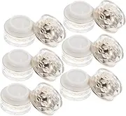 Mini Travel Toiletry Products 6pcs Acrylic Containers Lids Small Plastic Containers for Travel Leakproof Odourless