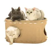 Cat Cave Bed for Indoor Cats Foldable Cat Hideaway Enclosed Bed Pet Cat House