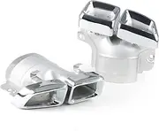 Racing Exhaust End Tip Muffler Tips 304 Stainless Steel Throat Tip Compatible For Benz 2014-2015 ML W166/GL X166