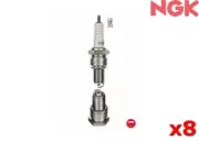 NGK Spark Plug FOR Renault 19 94-95 1.8 (5/353F, B/C538) Hatchback BP6ESZ x8