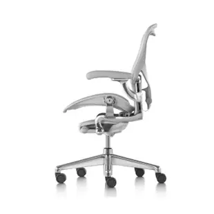 【Herman Miller】Aeron2.0全功能 鋁合金腳 礦石白 B SIZE DW扶手(功能最頂配☆經典再進化 二代人體工學椅)